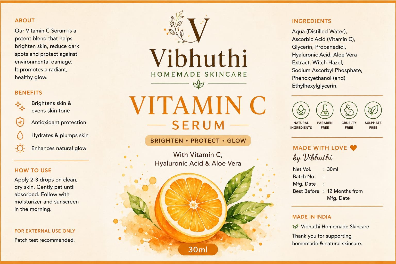 Vibhuthi Vitamin C Serum